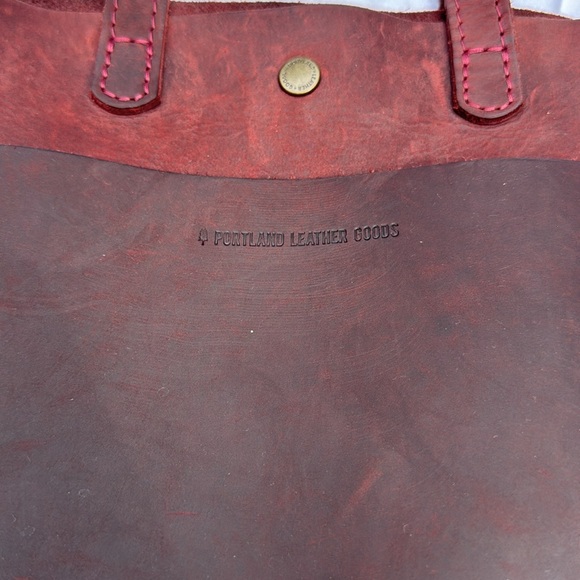 Portland leather mini crossbody and zip wallet in Merlot EUC - Picture 2 of 5